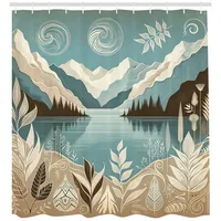 ABAKUHAUS Duschvorhang 175 x 200 cm braun