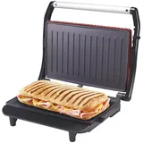 Beper P101TOS002 Toaster Sandwichmaker, 850W, Antihaftplatte, Wärmeisolierender Griff, Rot