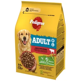 PEDIGREE Adult Trockenfutter Rind und Gemüse 3 x 2,6 kg