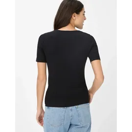 Brax Kurzarmshirt "Style CORA", Damen, Gr. 46, schwarz, 47% Baumwolle, 47% Modal, 6% Elasthan, Rundhals, Shirts