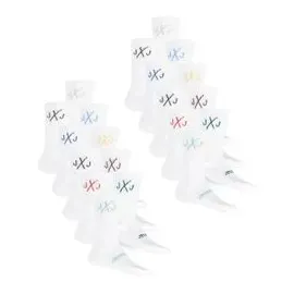 JACK & JONES Tennissocken Herren Schwarz Weiß One Size JACDIRECT TENNIS SOCK 20er Pack Weiß/Pack 4 One Size