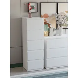 Kommode FORTE "EDMORE", weiß, B:41,8cm H:128cm T:42,2cm, Sideboards, Kommode, Höhe ca. 128 cm