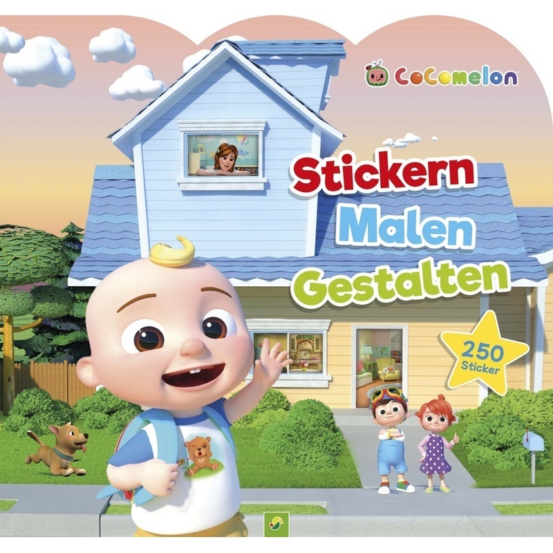 Cocomelon - Stickern, Malen, Gestalten: Mit 250 Stickern. Für Kinder Ab 3 Jahren - Schwager & Steinlein Verlag, Kartoniert (TB)