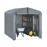 SoBuy Fahrradgarage, Grau, Metall, 159x165x219 cm, Aufbewahrung & Schutzhüllen, Geräteschuppen