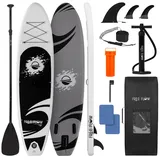 SereneLife SUP Board Set Stand Up Paddling Board 320 x 80 x 15 cm grau