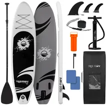 SereneLife SUP Board Set Stand Up Paddling Board 320 x 80 x 15 cm grau
