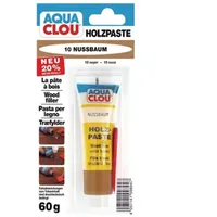 Clou Aqua Holzpaste 10 Nußbaum mit Spatel 60g -