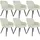 Tectake 6er Set Esszimmerstuhl, Creme, Schwarz,