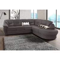 Ecksofa SIT & MORE "Savoni L-Form", braun (mokka), B:267cm H:90cm T:206cm, NaturLEDER (echtes Rindsleder) in Sitz und Rücken. Korpus in passendem Kunstleder SOFTLUX bezogen;Luxus-Microfaser (100% Polyester);Struktur ( 100% Polyester);Luxus-Microfaser ALTARA NUBUCK (100% Polyester), Sofas, Ecksofa, wahlweise mit Bettfunktion