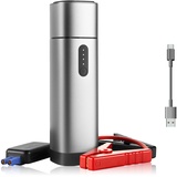 TIMIGO Starthilfe Powerbank in edlem Aluminium Design, 12V-500A Spitzenstrom, 38.4Wh Tragbare Auto Starthilfe für 6.0L Benzin- und 5.0L Dieselmotor, LED Taschenlampe