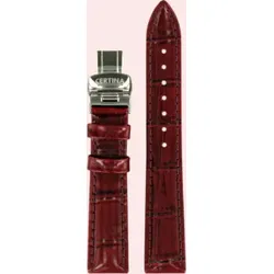 Certina - Leder Lederarmband 16mm/14mm C600017857 - alligator-prägung,rind,rot