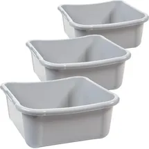 Centi Waschschüssel 12L, 3 Stück, grau – Spülschüssel vielseitig nutzbar - Grau