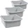 Centi Waschschüssel 12L, 3 Stück, grau – Spülschüssel vielseitig nutzbar - Grau