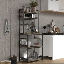 VCM Küchenregal Kommode Buffet Mikrowelle  Braun