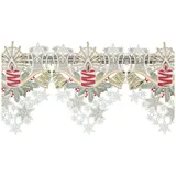 W. Reuter & Sohn - Plauener Spitze® Gardine Stangendeko "Kerze", Original Plauener Spitze, 48 cm / 3 Rapport (3 St) 48 cm