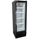 Romux® Glastürkühlschrank MC 450 Liter 1 Tür Belüftet Schwarz | Professioneller Getränkekühlschrank mit Glastür & LED