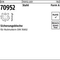 Hörger & Geßler Sicherungsblech DIN 70952 A 70 Stahl f.Nutmuttern DIN70852 25 Stück