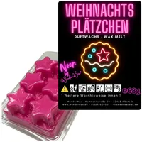 WonderWax Duftwachs WonderWax® Neon Duftwachs 6 Sterne (Weihnachtsplätzchen), Duftrichtung: Weihnachtspudding