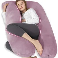 Chilling Home Schwangerschaftskissen, U Form Seitenschläferkissen mit Bezug U Kissen Stillkissen Lagerungskissen, Kissen für Frauen und Seitenschläfer(Lila, Samt)