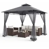 Sekey Pavillon 3 x 3 m inkl. 4 Seitenteile Grau