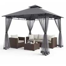 Sekey Pavillon 3 x 3 m inkl. 4 Seitenteile Grau