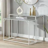 FineBuy FB72752 Konsolentisch 100 x 40 x 77 cm Weiß
