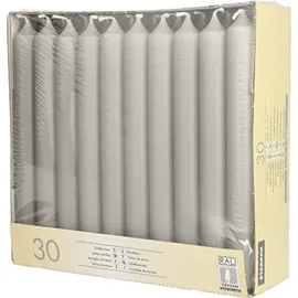 Papstar Tafelkerzen 30 St. Ø 2,1 cm 19,6 cm grau