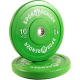 Sporttrend 24 Hantelscheiben Bumper Plate 2 x 10kg Gewichtsscheibe, Aufnahme