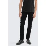 Tom Tailor DENIM Herren Piers Slim Superstretch Jeans, schwarz, Logo Print, Gr. 32/32