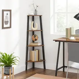 VASAGLE Eckregal schwarz 48,5 x 34,0 x 125,0 cm