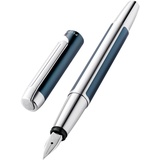 Pelikan Füllhalter Pura P40, Petrol, Feder F (fein), hochwertiger Patronenfüller im Geschenk-Etui, 822664