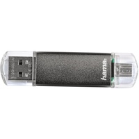 Hama FlashPen Laeta Twin 16 GB grau USB 2.0