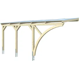 SKANHOLZ Carport Eifel 3,00 x 5,41 m unbehandelt mit Einfahrtsbogen