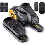 Merach & Mini Ellipsentrainer & Pedaltrainer, Untertisch Crosstrainer mit 12 Stufen, Fernbedienung, LED-Display,