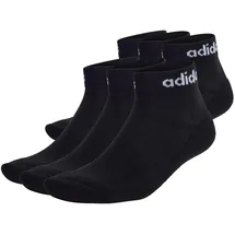 adidas Linear Cushioned Ankle Socken 6er Pack Schwarz 46-48