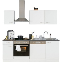 OPTIFIT Küchenzeile »Parare Breite 210 oder 270 cm«, mit Hanseatic E-Geräten, wahlweise mit Kühlschrank inkl. Umbau, weiß