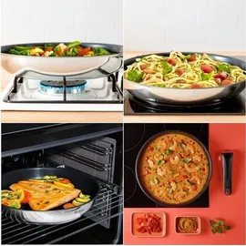 Tefal Ingenio Emotion 20-tlg. Topf und Pfannenset abnehmbarer Griff, mit Zubehör, stapelbar, platzsparend, Topfset Induktion Titanium 2X Antihaftversiegelung, einfache Handhabung und Reinigung, L897SK