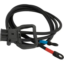 Q-Batteries Dose Euro Din 80A Kupplung 25mm2 grau (mit Endableiter 1200mm) Griff fest mit Gehäuse verbunden, nicht geschraubt!