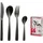 Comas Besteck-Set BARCELONA Schwarz 24 Stück BCN SATIN Black),