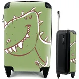 MuchoWow Handgepäckkoffer Dinosaurier - Tiere - Grün - Zeichnung - Kinder - Kinder, 4 Rollen, Reisetasche mit rollen, Handgepäck für Ferien, Trolley, Reisekoffer bunt