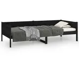 vidaXL Tagesbett Schwarz Massivholz Kiefer 90x190 cm1279767