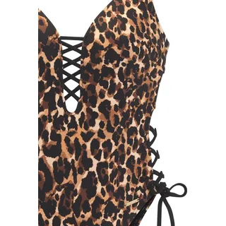 Bruno Banani Badeanzug Damen leo bedruckt Gr.36 Cup A/B