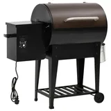 vidaXL Pelletgrill mit Ablage Schwarz 94 cm Eisen