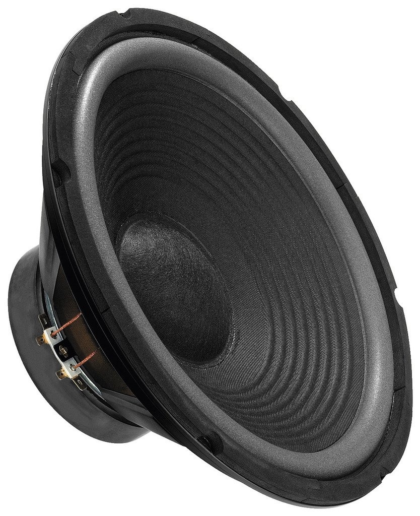 MONACOR SP-302E Hi-Fi Tiefmitteltöner, kompakter Bass-Speaker in Zweiwege-Konstruktion, ideal geeignet für den Einbau in eine Boden- oder Standbox, in Schwarz, 304mm