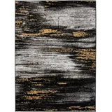 Mazovia Designteppich Modern Teppich Kurzflor Wohnzimmerteppich Robust und pflegeleicht GRAU, 160 x 230 cm, Fußbodenheizung, Allergiker geeignet, Farbecht, Pflegeleicht gelb|grau 160 x 230 cm