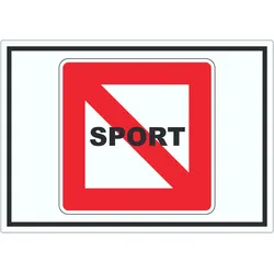 Fahrverbot für Sportboote Symbol Sportfahrzeuge verboten A5 (148x210mm)
