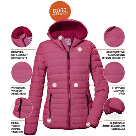 G.I.G.A. DX by killtec Damen Steppjacke/Übergangsjacke mit Kapuze GS 65 WMN QLTD JCKT, dunkel himbeere,