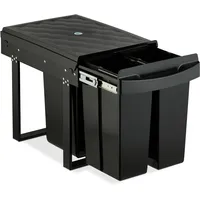 Relaxdays Einbaumülleimer 20 l Schwarz