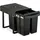 Relaxdays Einbaumülleimer 20 l Schwarz