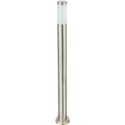 Gartenlampe Außen Stehleuchte LED Wegeleuchte Edelstahl Standleuchte Säule, 1x E27 LED 3,7 Watt warmweiß, 12,7 x 110 cm, Garten Außenanlagen